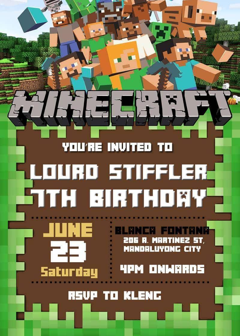 A MINECRAFT Party: Stiffler's 7th Birthday - Nostalgic Carousel
